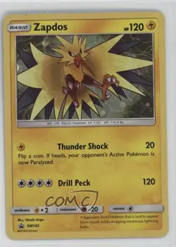 Zapdos Holo Pokemon Sun & Moon Black Star Promo #SM145 - Image 1