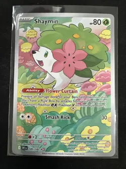 Shaymin 185/182 Destined Rivals Illustration Rare Full Art Holo Pokemon TCG NM/M - Image 1