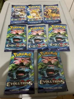 Pokemon XY Evolutions Booster Packs Factory Sealed Unweighted X8 820650801556 - Image 1