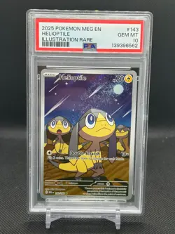 2025 POKEMON MEG EN-MEGA EVOLUTION ILLUSTRATION RARE #143 HELIOPTILE PSA 10 - Image 1