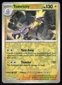 Toxtricity 072/198 Uncommon Scarlet & Violet Pokemon Reverse Holo Near Mint - Image 1