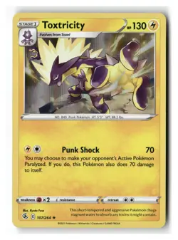 Toxtricity 107/264 Holo Rare Fusion Strike Pokemon Near Mint - Image 1