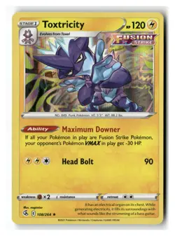 Toxtricity 108/264 Holo Rare Fusion Strike Pokemon Near Mint - Image 1