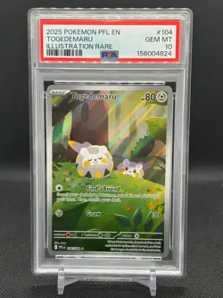 2025 POKEMON PFL EN-PHANTASMAL FLAMES ILLUSTRATION RARE #104 TOGEDEMARU PSA 10 - Image 1