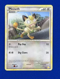 Pokemon TCG Meowth 4/30 HGSS Trainer Kit: Gyarados & Raichu Regular (LP) - Image 1