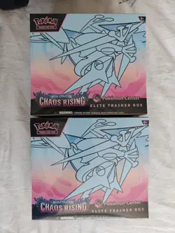 2x Pokemon Chaos Rising Pokemon Center Elite Trainer Box (Factory Sealed) - Image 1