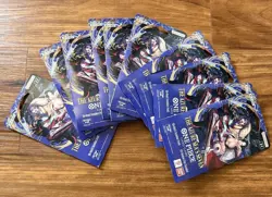 One Piece OP14 EB04 The Azure Sea’s Seven Sleeved Booster Pack Lot of 10 Sealed - Image 2