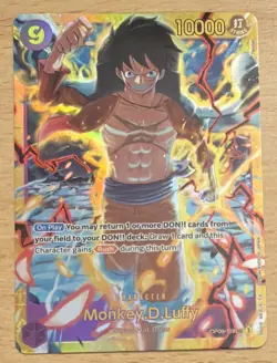 One Piece TCG Monkey D. Luffy OP09-119 SEC Emperors in the New World NM English - Image 1