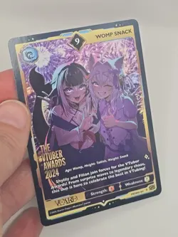 Gamer Supps VCard Vtuber Awards 2024 Promo Card 001 - Womp Snack - FULL ART 9 - Image 2
