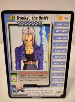 Limited Trunks The Swift Non Foil Rare DBZ CCG Card 173 Dragon Ball Z Score Tcg - Image 1
