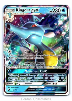 Kingdra GX 18/70 - Dragon Majesty - Pokemon Card - Near Mint - Image 1