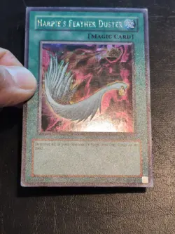 Yu-Gi-Oh! PRISMATIC SECRET RARE CARD HARPIE'S FEATHER DUSTER SDD-003 LP - Image 3