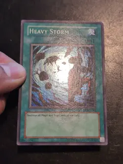 Yu-Gi-Oh! SUPER RARE HOLO CARD HEAVY STORM MRD-142 VINTAGE PRINT LP - Image 2