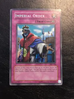 Yu-Gi-Oh! SECRET RARE HOLO CARD IMPERIAL ORDER PSV-104 VINTAGE PRINT LP - Image 1