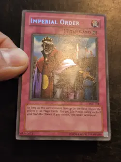 Yu-Gi-Oh! SECRET RARE HOLO CARD IMPERIAL ORDER PSV-104 VINTAGE PRINT LP - Image 2