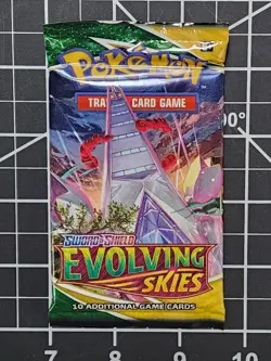 Pokemon TCG Sword & Shield Evolving Skies Single Booster Pack Duraludon Pack Art - Image 1