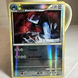 LP Pokemon Metagross 18/90 Undaunted HGSS Reverse Holo Card - Image 1
