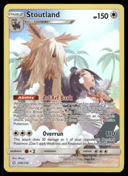 Pokemon Cards Stoutland 248/236 Cosmic Eclipse Secret Rare NM *3 - Image 1