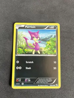 Pokemon TCG - Purrloin Common Black and White 66/114 NM - Image 1