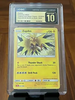 Pokemon Zapdos #12 Trading Card Game Classic CGC 10 Pristine - Image 1