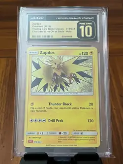 Pokemon Zapdos #12 Trading Card Game Classic CGC 10 Pristine - Image 3