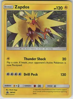 Zapdos Holo Classic Collection Trading Card Game Classic 012/034 LP - Image 1