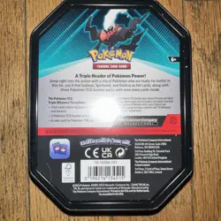 1 FACTORY SEALED POKEMON TRADING CARD GAME TCG TRIPLE WHAMMY TIN (WALGREENS) - Image 5