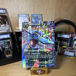 Pokemon TCG M Sharpedo EX Jumbo Promo Holo Card XY XY200 Oversized English - Image 1