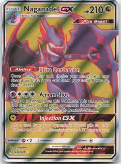 Naganadel GX 230/236 SM - Unified Minds Pokemon Card NM - Image 1