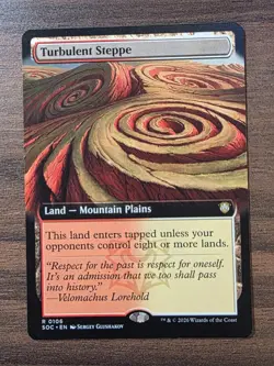 Commander: Secrets of Strixhaven #106 Turbulent Steppe (Extended Art) - Image 1