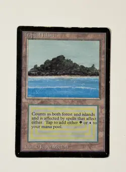 1993 Magic The Gathering Beta TROPICAL ISLAND *(Rare)-HP - Image 1