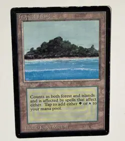 1993 Magic The Gathering Beta TROPICAL ISLAND *(Rare)-HP - Image 4