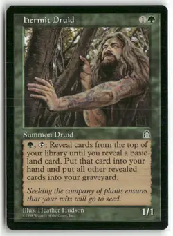 Hermit Druid Rare Stronghold Magic: The Gathering Lightly Played - Image 1