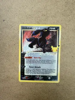 Umbreon Gold Star 17/17 Celebrations: Classic Collection Holo Pokemon NM - Image 1