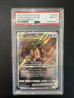 Regigigas Vstar GG55/GG70 Sword Shield Crown Zenith Pokemon PSA 8 - Image 1