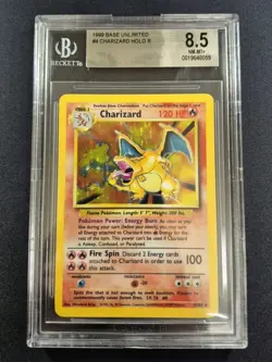 Charizard Holo (4/102) - BGS 8.5 - 1999 Base Set Unlimited Holo - Pokemon - Image 1