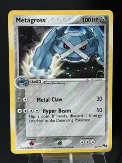 Metagross Swirl 🌀 2/17 Holo Rare POP Series 1 Pokemon Card HP/DMG - Image 3