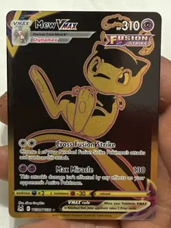 Pokemon TCG Mew VMAX Full Art Secret Rare Fusion Strike TG30/TG30 Foil 310 HP - Image 1