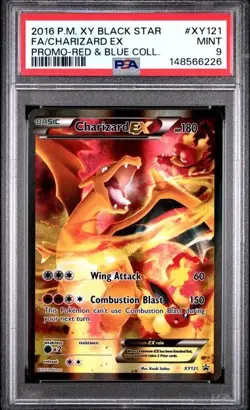 CHARIZARD EX #XY121 FULL ART 2016 POKEMON XY BLACK STAR PROMO PSA 9 - Image 1