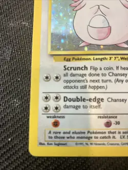 Pokemon 1999 WOTC Chansey 3/102 Holo - Mp - Image 3