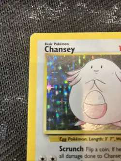Pokemon 1999 WOTC Chansey 3/102 Holo - Mp - Image 4