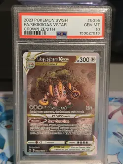 Pokemon TCG Regigigas VSTAR GG55/GG70 Crown Zenith Full Art Holo PSA 10 - Image 1