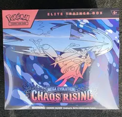 Pokemon Chaos Rising Elite Trainer Box Factory Sealed ETB - Small Tear - Image 1