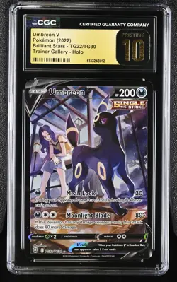 ✨CGC PRISTINE 10✨ Umbreon V TG22/TG30 Pokemon Brilliant Stars Trainer Gallery - Image 1