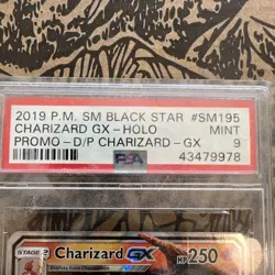Pokemon TCG 2019 Charizard GX Sun and Moon Promo Holo Rare SM195 PSA 9 - Image 2