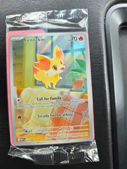 Pokemon Fennekin MEP 080 - Black Star Promo Sealed ME04: Chaos Rising ETB Promo - Image 2