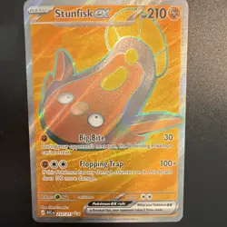 Pokemon Stunfisk EX 252/217 ASC EN Ultra Rare Full Art Holo Basic HP 210 - Image 1