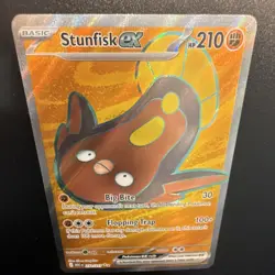 Pokemon Stunfisk EX 252/217 ASC EN Ultra Rare Full Art Holo Basic HP 210 - Image 3