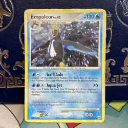 Heavily Played Empoleon - 4/130 - Holo Rare Pokemon Diamond & Pearl - Image 1