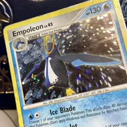 Heavily Played Empoleon - 4/130 - Holo Rare Pokemon Diamond & Pearl - Image 3